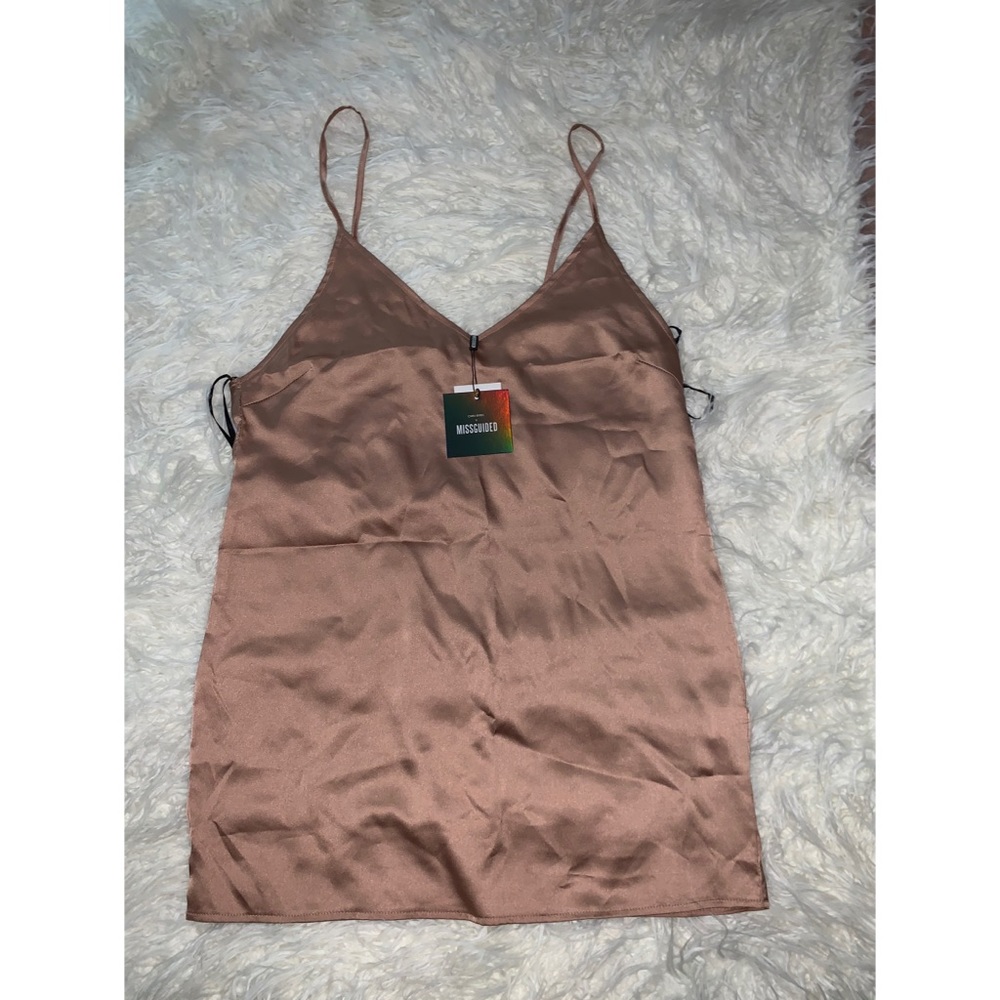 Carli Bybel x Missguided Silk Cami Dress